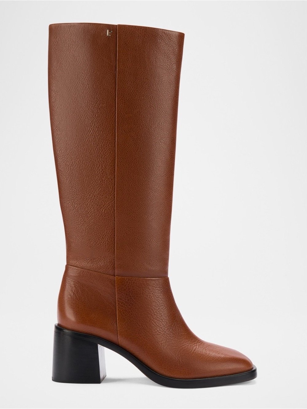 Larroude Ricky Riding Tall Leather Knee Boot in Chestnut Brown 7.5
